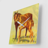 Horloge Carrée grand cheval petit cheval (Angle)