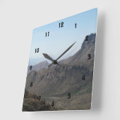 Horloge Carrée Grand Mountain View de courbure (Angle)