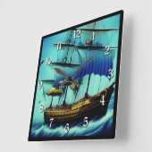 Horloge Carrée Grand navire Nautique (Angle)