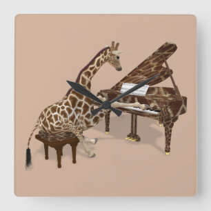 Horloge Carrée Grand piano de Talented Giraffe