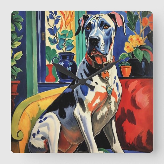 Horloge Carrée Grande Dane (Recto)