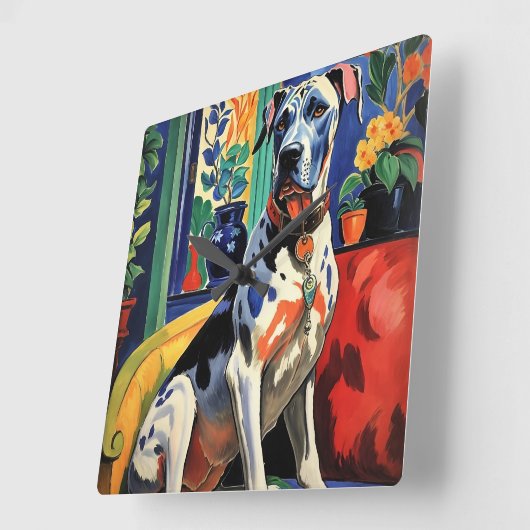 Horloge Carrée Grande Dane (Angle)