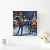 Horloge Carrée Grande saison de Noël Dane (Maison)