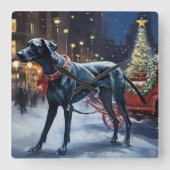 Horloge Carrée Grande saison de Noël Dane (Recto)