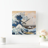 Horloge Carrée Grande vague, Hokusai, Ukiyo-e (Maison)