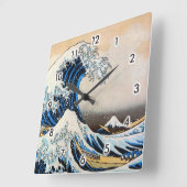 Horloge Carrée Grande vague, Hokusai, Ukiyo-e (Angle)