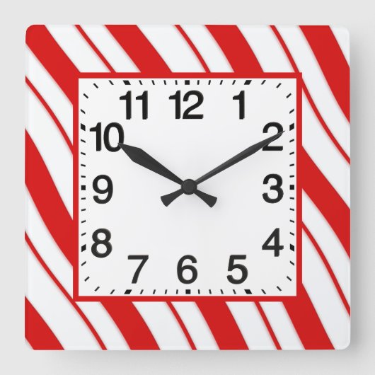 Horloge Carrée Grandes menthe poivrée (Recto)