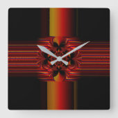 Horloge Carrée Grandes Petites Bandes Avec Bow (Recto)