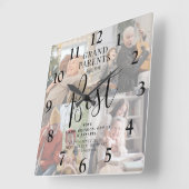 Horloge Carrée 'GRANDPARENTS' sont les meilleures photos, nom/s e (Angle)