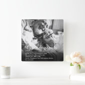 Horloge Carrée Grands-parents de définition de plaisir moderne Ph (Maison)