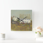 Horloge Carrée Grange blanche (Maison)