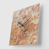 Horloge Carrée Granite Stone Pattern (Angle)