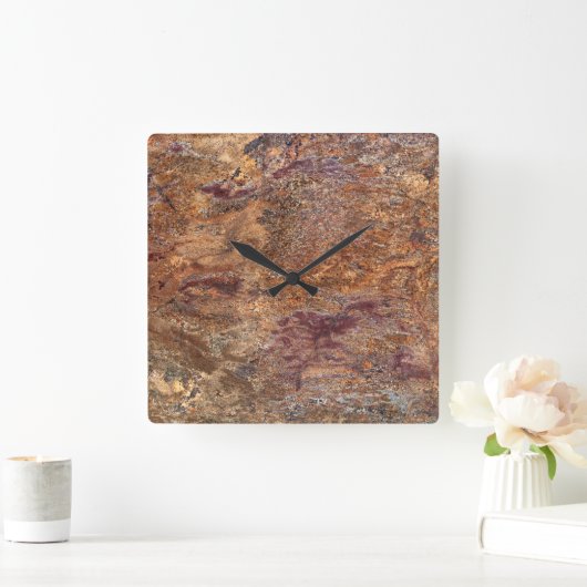 Horloge Carrée Granite Stone Pattern (Maison)