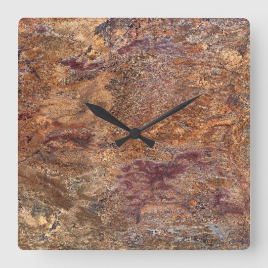Horloge Carrée Granite Stone Pattern (Recto)