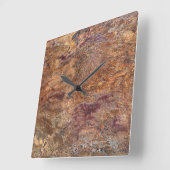 Horloge Carrée Granite Stone Pattern (Angle)