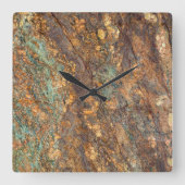 Horloge Carrée Granite Stone Pattern (Recto)