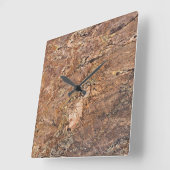 Horloge Carrée Granite Stone Pattern (Angle)