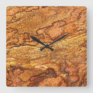 Horloge Carrée Granite Stone Pattern