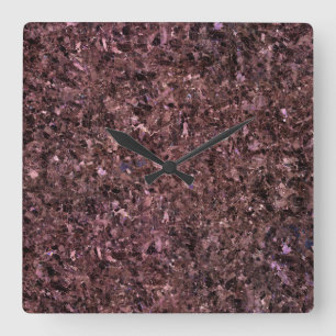 Horloge Carrée Granite Stone Pattern