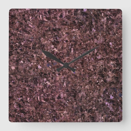 Horloge Carrée Granite Stone Pattern (Recto)