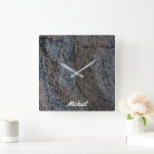 Horloge Carrée Granite stone red (Maison)