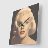 Horloge Carrée Graphic Grey Marilyn (Angle)