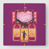 Horloge Carrée Graphique de la boutique Wonka Candy (Recto)