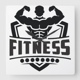 Horloge Carrée Graphique de motivation pour la forme physique U