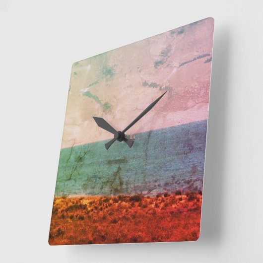 HORLOGE CARRÉE GRAPHIQUE ET CONCEPTION (Angle)