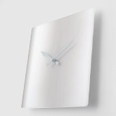 Horloge Carrée Graphique gris vip minimal en argent métallique (Angle)