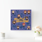 Horloge Carrée Graphique "MISCHIEF MANAGED™" (Maison)