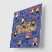 Horloge Carrée Graphique "MISCHIEF MANAGED™" (Angle)