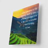 Horloge Carrée Gratitude (Angle)