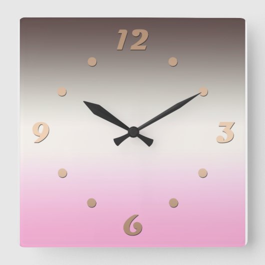 Horloge Carrée Gray rose ombre (Recto)