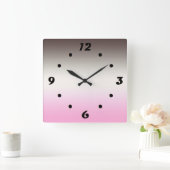 Horloge Carrée Gray rose ombre (Maison)