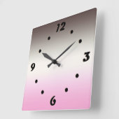 Horloge Carrée Gray rose ombre (Angle)