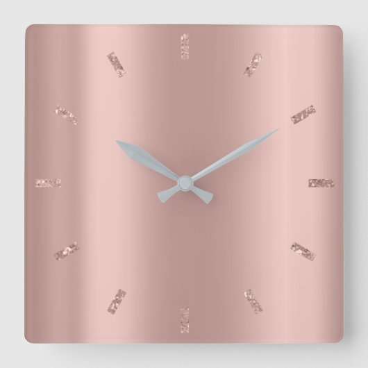 Horloge Carrée Gray Silver Rose Blush (Recto)