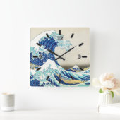 Horloge Carrée Great Wave Off Shore of Kanagawa (Maison)