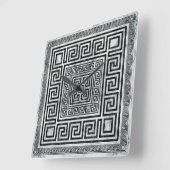 Horloge Carrée Greek Meander (Angle)