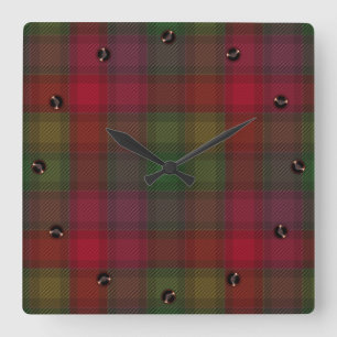 Horloge Carrée Green and red
