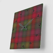 Horloge Carrée Green and red (Angle)