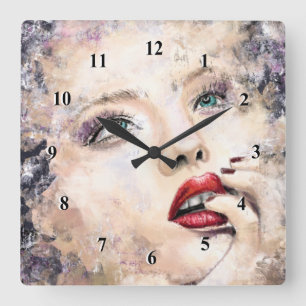 Horloge Carrée Green Eyed