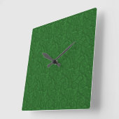 Horloge Carrée Green Paisley (Angle)
