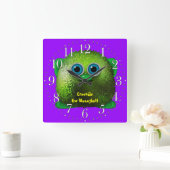 Horloge Carrée Greendle l'horloge de bande dessinée de (Maison)