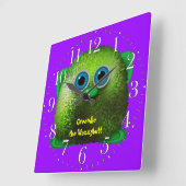 Horloge Carrée Greendle l'horloge de bande dessinée de (Angle)