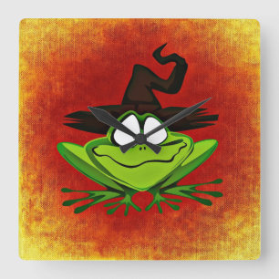 Horloge Carrée Grenouille de Witchy