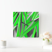 Horloge Carrée Grey-green geometry (Maison)