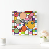 Horloge Carrée Grid de Midcentury (Maison)