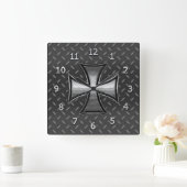 Horloge Carrée Gridiron Maltese (Maison)