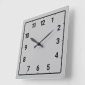 Horloge Carrée Gris (Angle)
